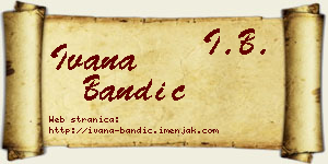Ivana Bandić vizit kartica